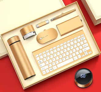 Gold digital display cup + keyboard + mouse + digital display power supply + speaker + 16G USB disk + pen/gift box