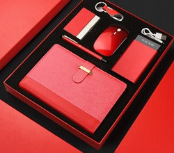 A5 Notebook+Mouse+card holder+power bank+keychain+pen